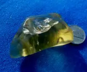 Libyan Desert Glass Meteorite Tektite impact specimen(285 ct)Dimples yellow Gem