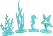 1 Set Felt Ornaments Felt Craft Decoration Seaweed Coral Ornament Plant Decor Beach Toys Home Goods Outdoor Summer Decor Felt Desktop Adornment Summer Seaweed Figurine Artificial