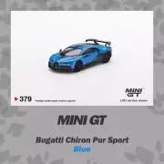 MINI GT 1:64 Bugatti Chiron Pur Sport Blue LHD Model Car in box