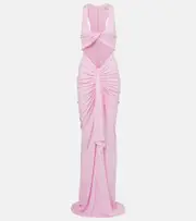 [Christopher Esber] Christopher Esber Vivenda draped jersey maxi dress AU 8 pink