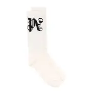 Logo jacquard socks L/XL White