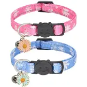 2 Pack Reflective Cat Collar, Breakaway Adjustable Cat Collar with Bells,Safe...
