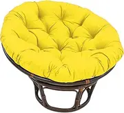 Oversized Papasan Pad, Papasan Chair Cushion, Papasan Cushion, Waterproof Papasan Chair Cushion, Rattan Chair Cushion, Soft Thick Hammock Swing Seat Cushion, Yellow, 90x90cm