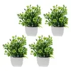 4 Pcs Greenery Office Decor Fake Plants for Artificial Potted