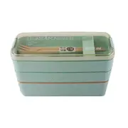 2Pcs Kitchen 900Ml Microwave Lunch Box Wheat Straw Dinnerware Food Storage Container Children Kids School Office