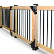Pylex Deck Hardware Kit Sliding Gate Rust Resistant Powder Coated Steel Black