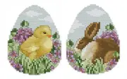 Kitty & Me Designs Counted Cross Stitch Leaflet~ Easter Egg Friends