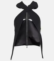 [Maticevski] Maticevski Cross Leaf halterneck cutout top AU 14 black
