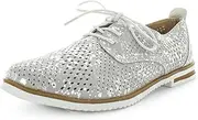 [Just Bee] New Cornelia Leather Lace Up Womens Flat Casual Shoes