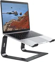 [OMOTON] Laptop Stand, Detachable Laptop Mount, Aluminum Laptop Holder Stand for Desk, Compatible with MacBook Air/Pro, Dell, HP, Lenovo and All Laptops (11-16 inch), Black