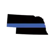 Nebraska State Shaped The Thin Blue Line Sticker