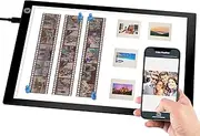 Eyesen Magnetic Slide Viewer Light Pad, Ultra-Thin A4 USB Powered Light Scanner for old Photo Slide and Film Negative Scanning with 3 Levels of Brightness, Tattoo Drawing, Artist Sketching, Stenciling
