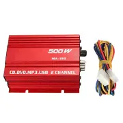 MA-150 Power Amplifier 500W DC9V-14V Dual Channel Mini Audio HiFi Bass Car Home
