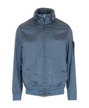 Stone Island Logo Patch Zipped Jacket XL,L,M,XXL Air Force Blue
