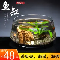 在飛比找淘寶網優惠-玻璃魚缸客廳小型烏龜缸風水招財家用桌面生態大水族箱金魚缸