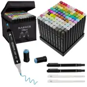 Alcohol Markers Set 100 Colors Dual Tip Art Markers Alcohol Based Markers for...