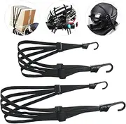 URAQT Bicycle Tie Down Strap, Elastic, 2 Pieces Luggage Strap Tension Ropes with Hooks, Pannier Rack, Bicycle Strap, Adjustable Luggage Tensioner for Cycling, Motorcycle, Fixing Helmet, Luggage,