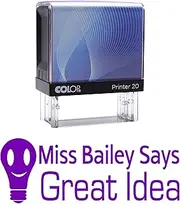 Great IDEA Custom Colop Personalized Teachers Stamp Self Inking Rubber P20 Mini Stamper