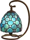 Small Tiffany Lamp Stained Glass Table Lamp 8X6X10 Inch Mini Accent Memory Sympa