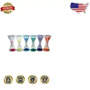 Educational Sand Timer Set of 6 - Durable & Vibrant Color Timers for Classrooms