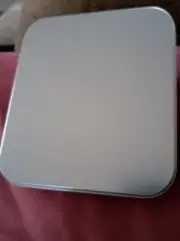 New Old Stock Tin CD Holder with Black Holder to Inside. Grey Metal x 8