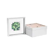 Nicola Spring 10" x 10" White 3D Box Photo Frames - 6" x 6" Mount - Pack of 5