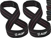 AQF Figure 8 Lifting Straps, Anti Slip Gym Wrist Supports for Gym, Powerlifting, Weightlifting, Deadlifting, Heavy Duty Gym Straps, Ideal Lifting Straps for Strength Training