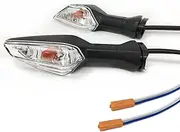 2Pcs Motorcycle Turn Signal Indicator Light Blinker Blub Lamp For KAWASAKI Ninja 250 300 400 500 650 ER-6N KLR 650 Blinker LampBulb (Clear)