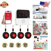 Senior Safety Call System - WiFi Enabled with 4 SOS Buttons, No Monthly Fee