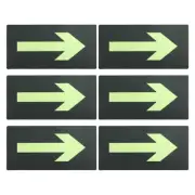 Glowing Arrow Sticker,12 Pack Go Straight Directional Sign Adhesive Decal, Green