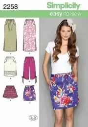 Simplicity Sewing Pattern 2258 Misses Easy to Sew Skirts Shorts Size 14-22 R5