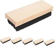 Gadpiparty 6pcs Chalkboard Erasers - Chalkboard Felt Wood Chalk Eraser Campus Style Blackboard Cleaner for Kids Teachers Classroom Office