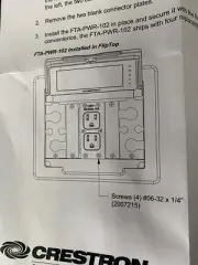 Crestron FTA-PWR-102 Power Insert For 600 series Fliptop Touch Panel.