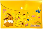 Pokemon Pikachu Eevee Bag/Snap Button Case/Yellow/16x23cm/Japan Exclusive/New