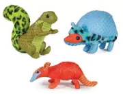 Freckle Friends Dog Toys Soft Plush Animal Choose Squirrel Hedgehog or Armadillo