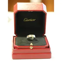 在飛比找蝦皮購物優惠-CARTIER18K白金鑲三顆鑽石 LOVE 戒指