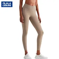 在飛比找蝦皮商城優惠-歐美新款瑜伽健身褲交叉收腹高腰提臀緊身運動褲九分顯瘦