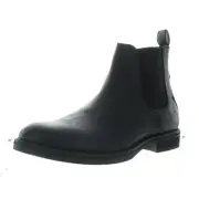 All Saints Mens Creed Black Solid Leather Chelsea Boots 12 Medium (D) BHFO 2478