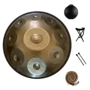 440HZ Handpan 22 Inch D Minor 9/10/12 Notes Steel Tongue Drum Sound Healing