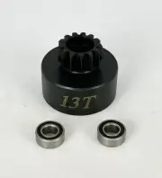 13T Clutch Bell w/ Bearings Nitro 1/8 buggy truggy Alpha LutzRC 13 tooth