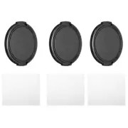 58mm Lens Cap, 3 Pack Sides Pinch Snap Camera Lens Cover for Front Lens