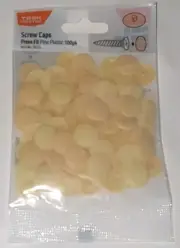 Task Master Screw Caps Press Fit (100pk) PINE PLASTIC [Item No. 18214] FREE POST