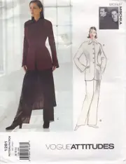 FF Vogue 1281 Badgley Mischka Jacket Pants Overskirt Sewing Pattern Size 8 - 12