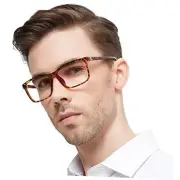Large Reading Glasses Men Flexible Square Readers 1.0 1.25 1.5 Tortoise 2.0 x
