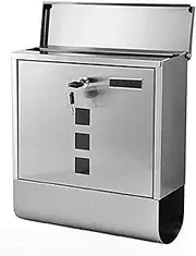 Exquisite Mailbox Post Box 304 Stainless Steel Mailbox Double Sided Brushed Letter Box with Visible Window Drop Box Weight 3kg Parcel Box Safer
