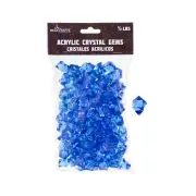 Mega Crafts - 1/2 Pound Acrylic Decorative Ice Rock Cubes - Dark Blue