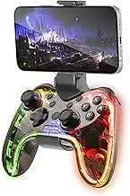 MarsGaming MGP-BT Wireless Bluetooth Controller, RGB Neon, Smartphone Adapter, Gyroscope and Touch Vibration, Analogue Joysticks, Gamepad for Switch, PC, Mac, Android, iOS, Raspberry Pi, PS3