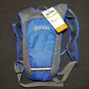 Bass Pro Eclipse 1.5L Hydration Back Pack Blue & Gray With Reflective Accents