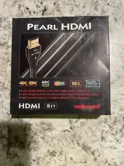 AudioQuest Pearl 8K HDMI 2.0 Cable 18Gbps PVC Black Cord 8 Feet Wire
