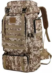 Large Capacity Hiking Backpack Camping Rucksack Canvas Trekking Backpack Multicolor Camouflage 2